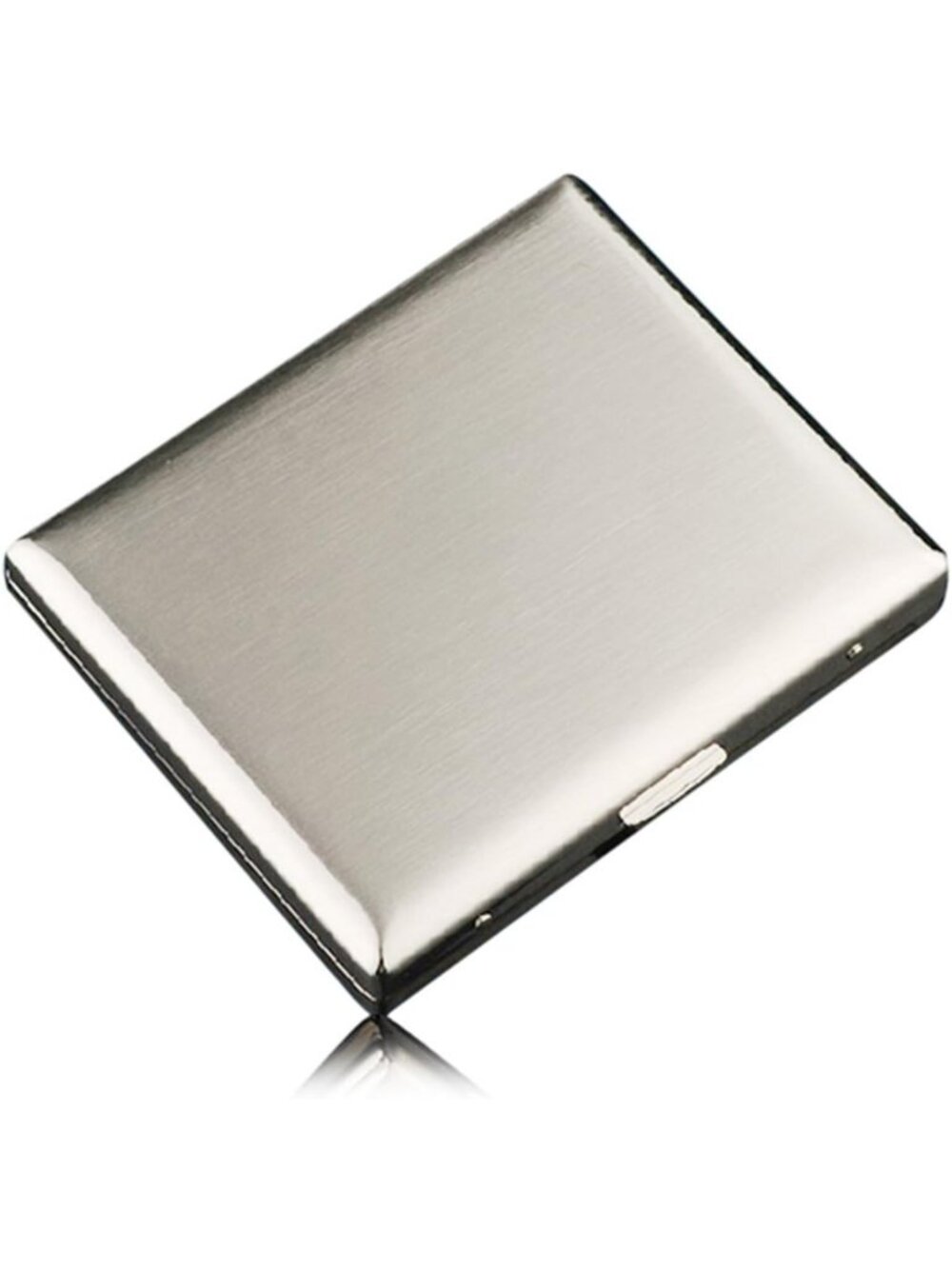 Sleek Stainless Steel Cigarette Case - Durable, Stylish, Nickel-Plated Design